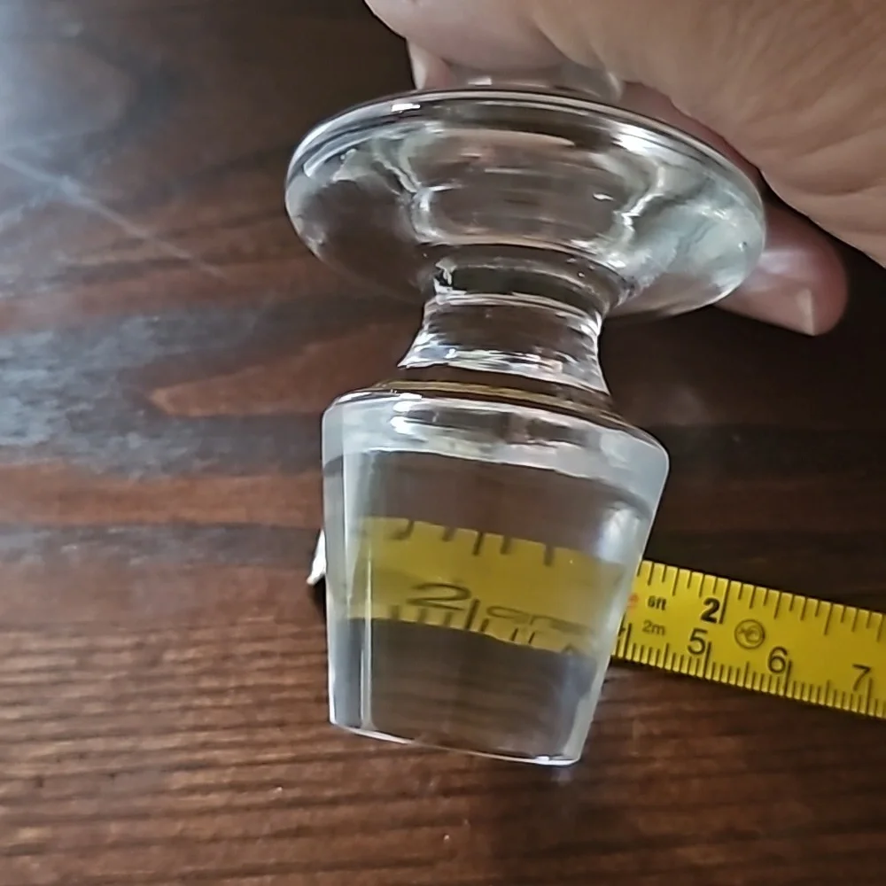 Huge Antique Clear Glass Bottle Stopper